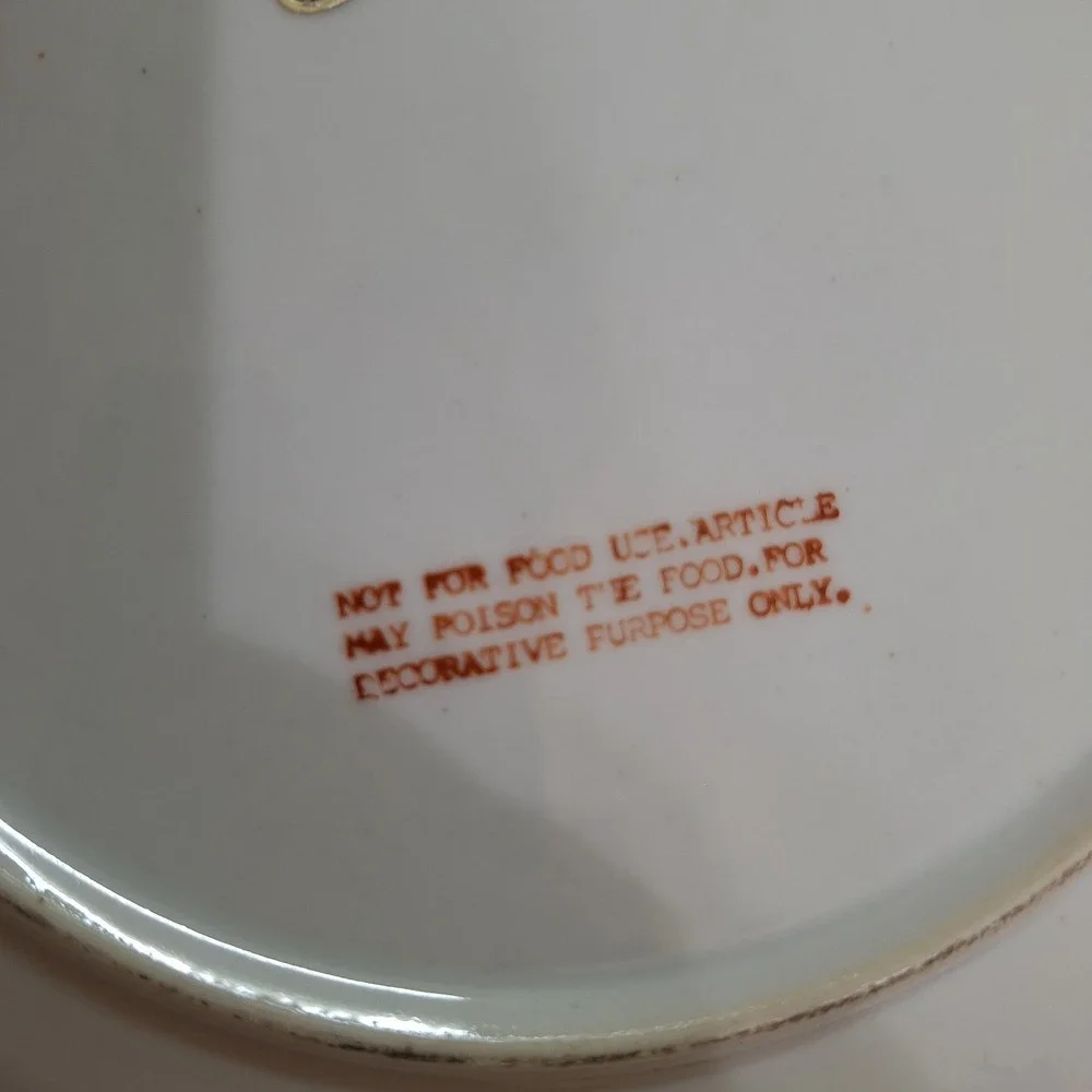 Vintage Accent Chinese Plate & Bowl Large 10